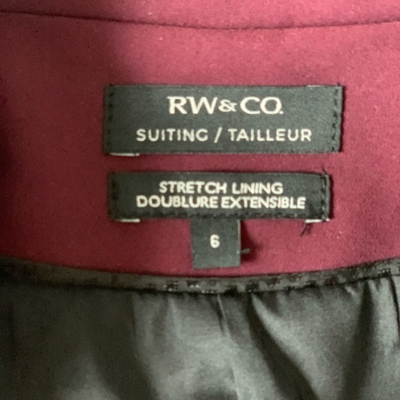 RW&CO brand new burgundy fitted suiting blazer - Picture 8 of 9